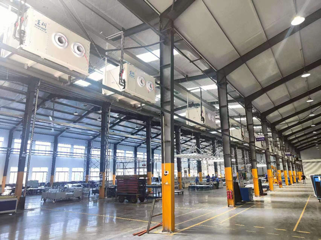 寧波車間降溫應用蒸發冷省電空調-臥式射流空調